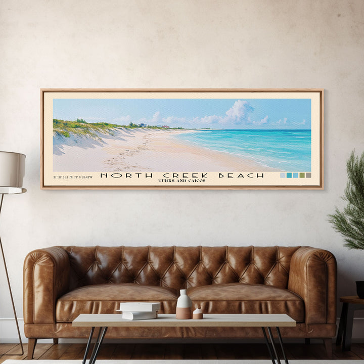North Creek Beach, Turks and Caicos Watercolor Print, Vacation Gift, Turks and Caicos Wall Art, Beach Painting, Beach Decor, Beach Or Lakehouse Art