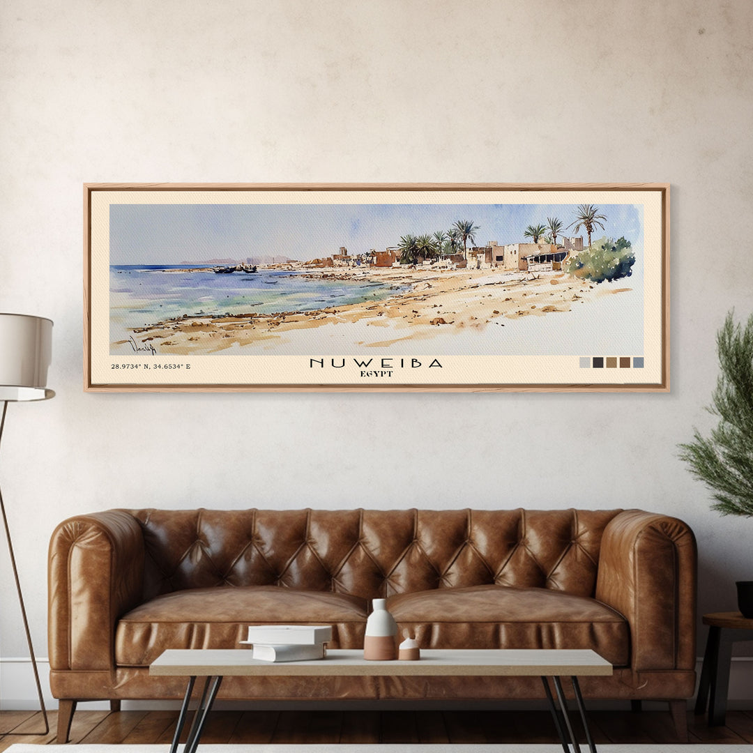 Nuweiba, Egypt Watercolor Print, Vacation Gift, Egypt Wall Art, Vacation Wall Art, Vacatation Memories, Beach Decor, Beach Or Lakehouse Art