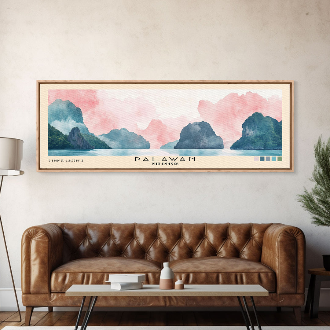 Palawan, Philippines Watercolor Print, Vacation Gift, Philippines Wall Art, Vacation Wall Art, Vacatation Memories, Beach Decor, Beach Or Lakehouse Art