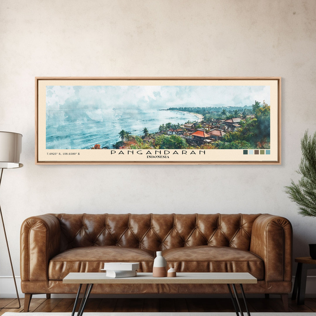 Pangandaran, Indonesia Watercolor Print, Vacation Gift, Indonesia Wall Art, Beach Painting, Beach Decor, Beach Or Lakehouse Art