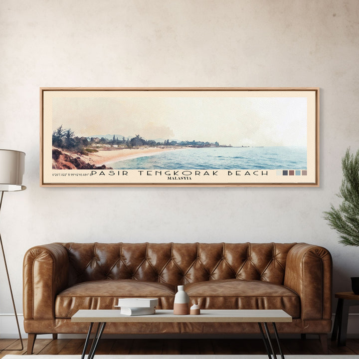Pasir Tengkorak Beach, Malasyia Watercolor Print, Vacation Gift, Malasyia Wall Art, Vacation Wall Art, Vacatation Memories, Beach Decor, Beach Or Lakehouse Art