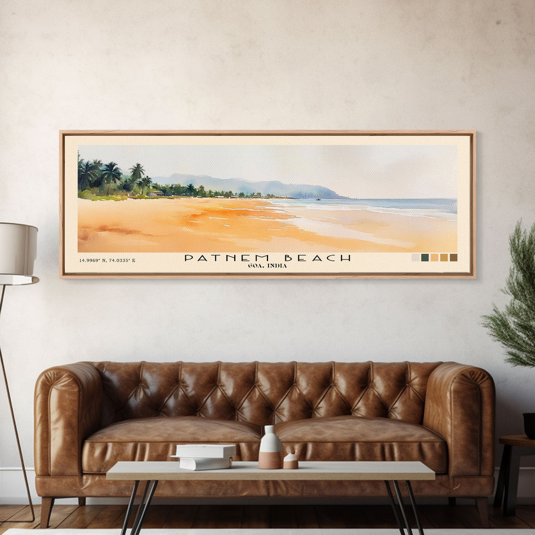 Patnem Beach, Goa, India Watercolor Print, Vacation Gift, Goa, India Wall Art, Vacation Wall Art, Vacatation Memories, Beach Decor, Beach Or Lakehouse Art