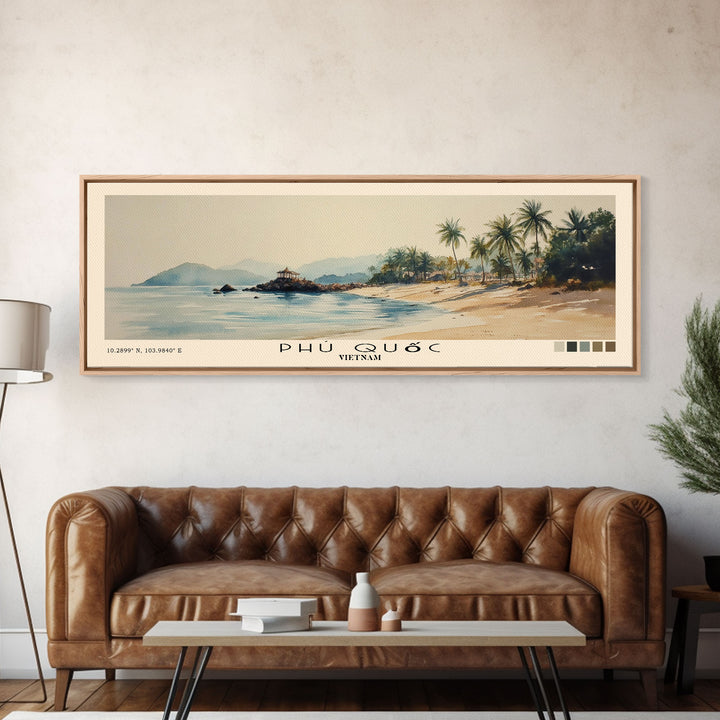 Phú Quốc, Vietnam Watercolor Print, Vacation Gift, Vietnam Wall Art, Vacation Wall Art, Vacatation Memories, Beach Decor, Beach Or Lakehouse Art