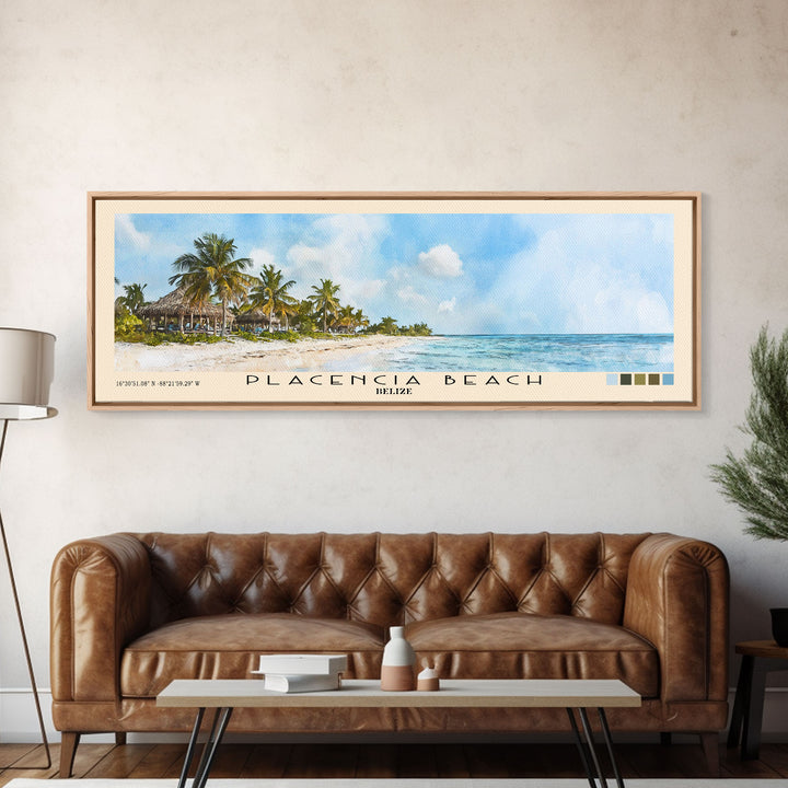 Placencia Beach, Belize Watercolor Print, Vacation Gift, Belize Wall Art, Beach Painting, Beach Decor, Beach Or Lakehouse Art