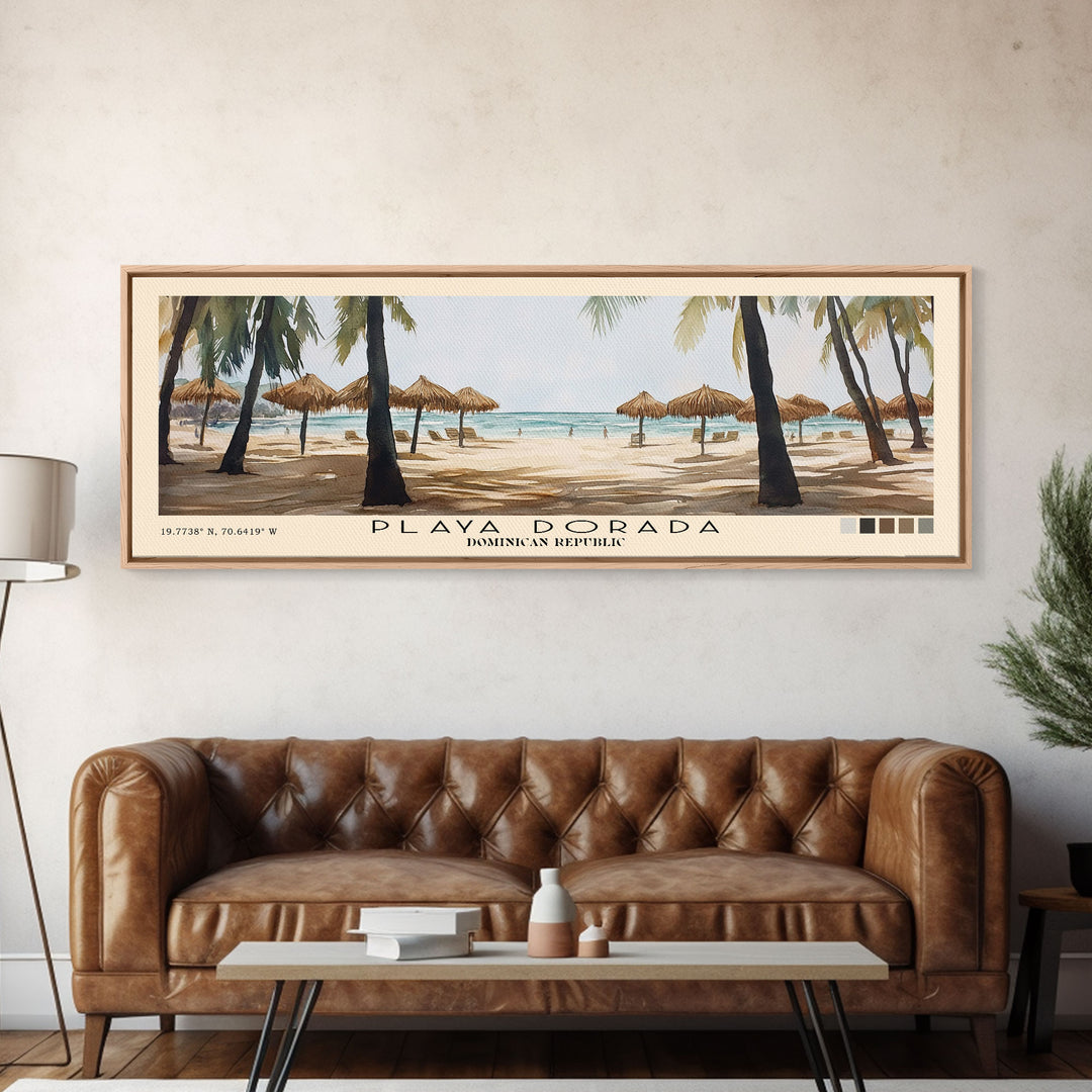 Playa Dorada, Dominican Republic Watercolor Print, Vacation Gift, Dominican Republic Wall Art, Beach Painting, Beach Decor, Beach Or Lakehouse Art