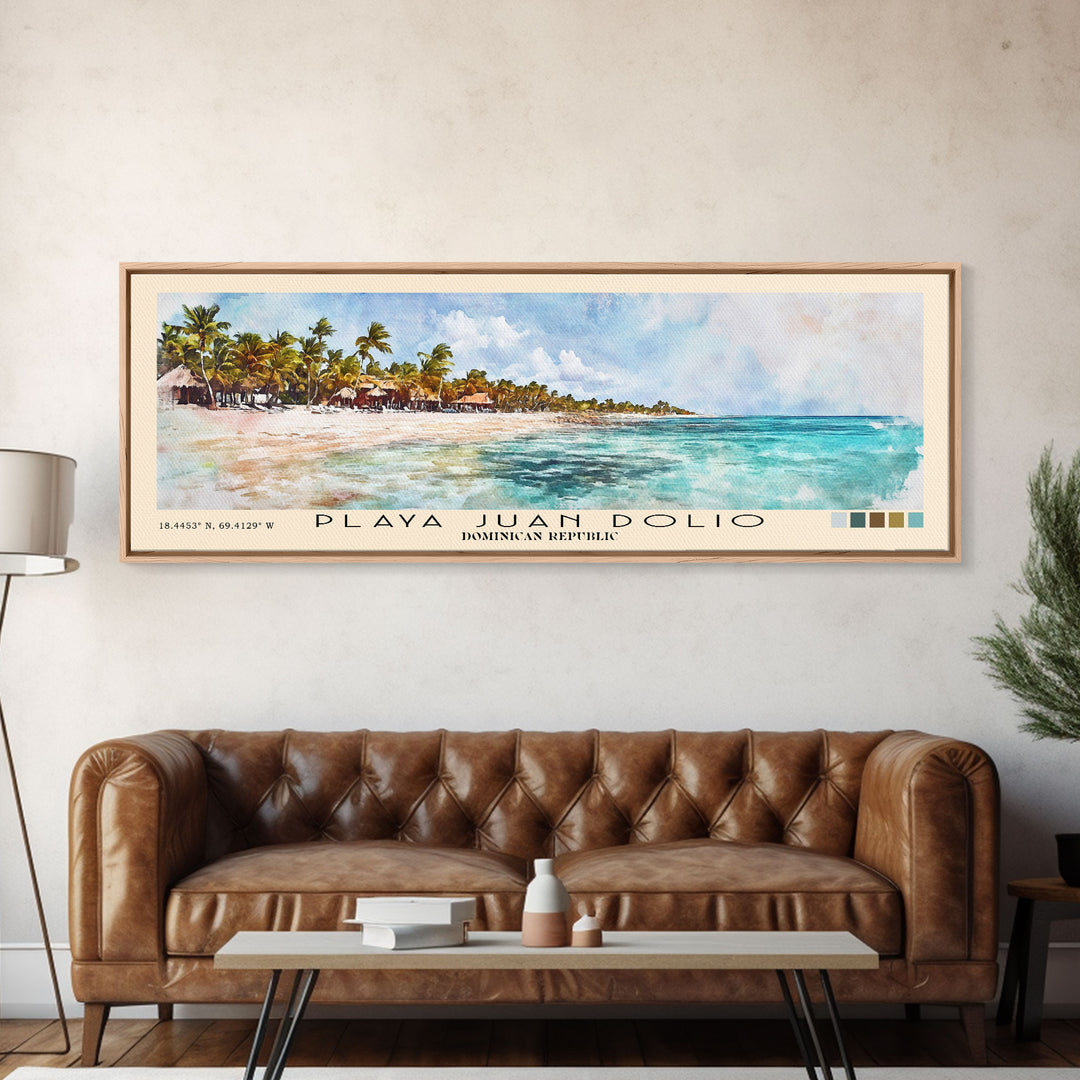 Playa Juan Dolio, Dominican Republic Watercolor Print, Vacation Gift, Dominican Republic Wall Art, Vacation Wall Art, Vacatation Memories, Beach Decor, Beach Or Lakehouse Art
