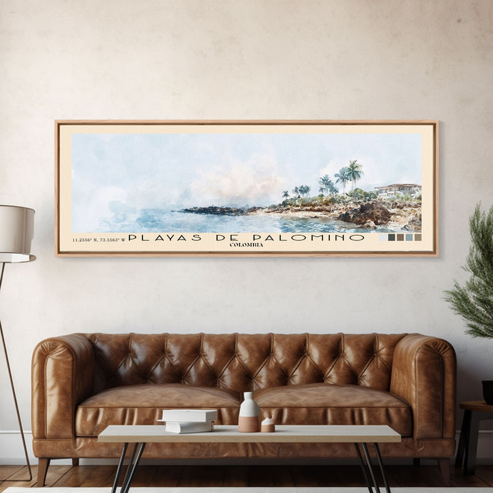 Playas de Palomino, Colombia Watercolor Print, Vacation Gift, Colombia Wall Art, Beach Painting, Beach Decor, Beach Or Lakehouse Art