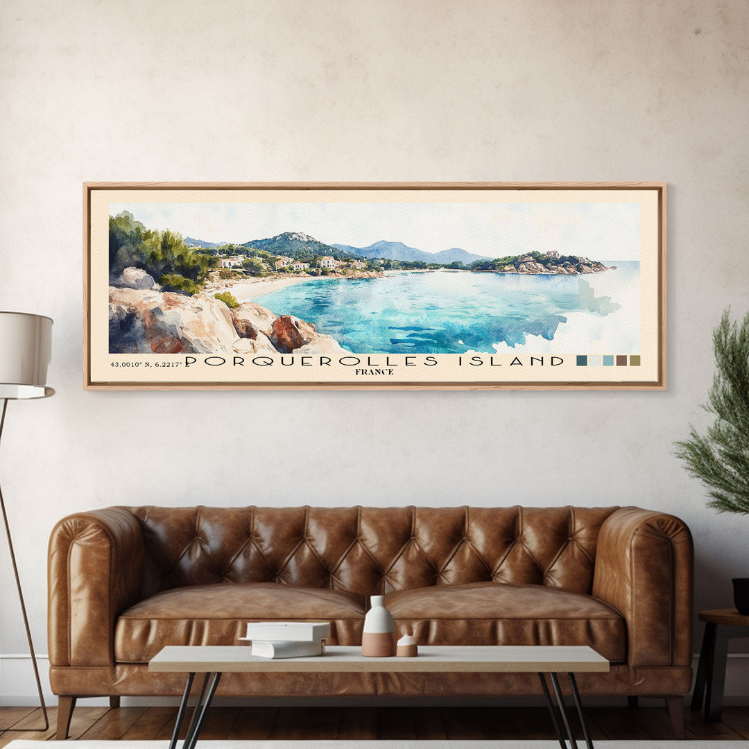 Porquerolles Island, France Watercolor Print, Vacation Gift, France Wall Art, Vacation Wall Art, Vacatation Memories, Beach Decor, Beach Or Lakehouse Art