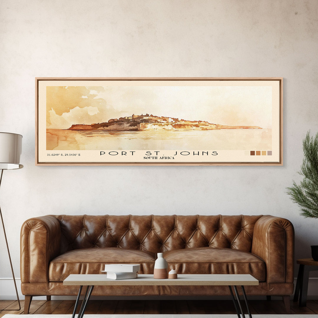 Port St. Johns, South Africa Watercolor Print, Vacation Gift, South Africa Wall Art, Beach Painting, Beach Decor, Beach Or Lakehouse Art