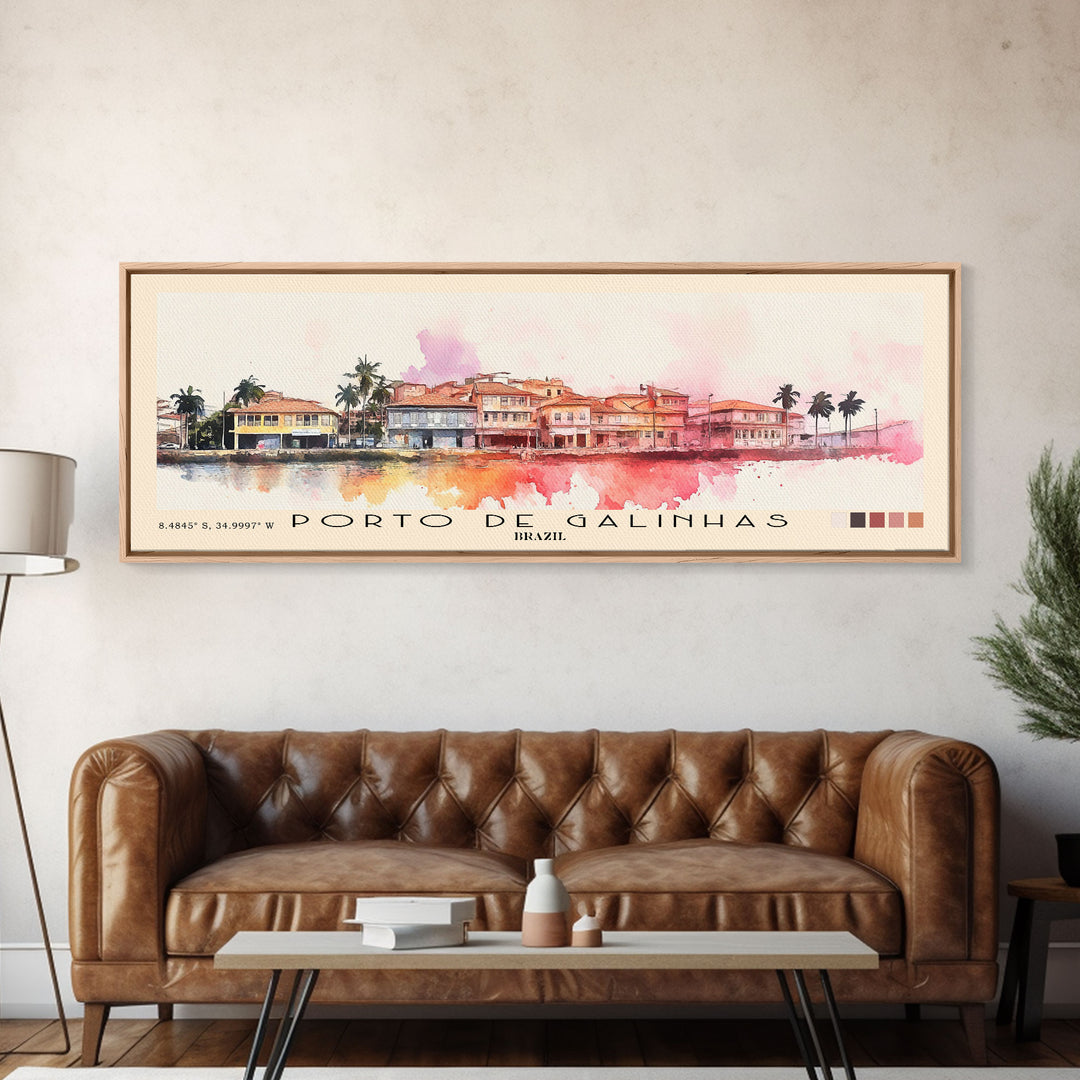 Porto de Galinhas, Brazil Watercolor Print, Vacation Gift, Brazil Wall Art, Vacation Wall Art, Vacatation Memories, Beach Decor, Beach Or Lakehouse Art