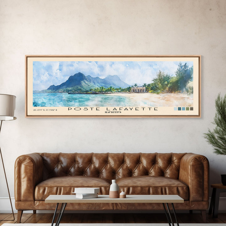 Poste Lafayette, Mauritius Watercolor Print, Vacation Gift, Mauritius Wall Art, Vacation Wall Art, Vacatation Memories, Beach Decor, Beach Or Lakehouse Art