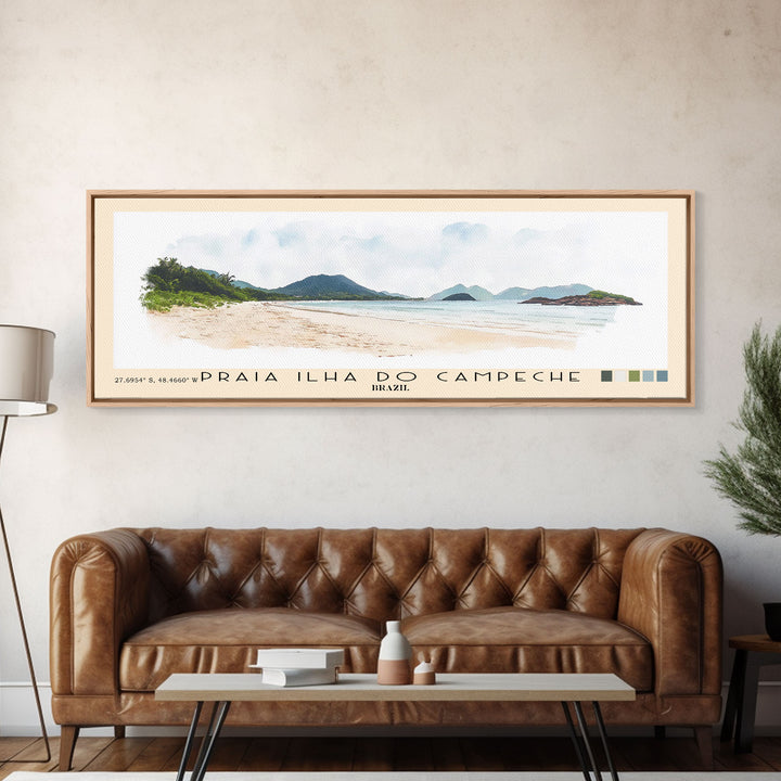 Praia Ilha do Campeche, Brazil Watercolor Print, Vacation Gift, Brazil Wall Art, Vacation Wall Art, Vacatation Memories, Beach Decor, Beach Or Lakehouse Art