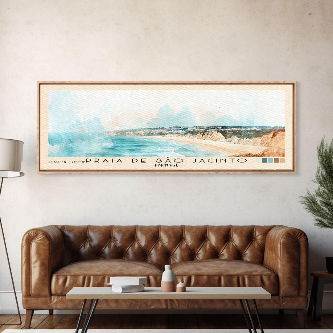 Praia de São Jacinto, Portugal Watercolor Print, Vacation Gift, Portugal Wall Art, Vacation Wall Art, Vacatation Memories, Beach Decor, Beach Or Lakehouse Art