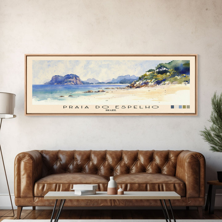 Praia do Espelho, Brazil Watercolor Print, Vacation Gift, Brazil Wall Art, Vacation Wall Art, Vacatation Memories, Beach Decor, Beach Or Lakehouse Art