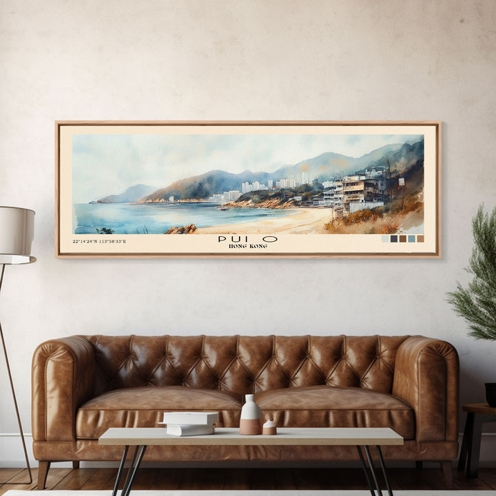 Pui O, Hong Kong Watercolor Print, Vacation Gift, Hong Kong Wall Art, Vacation Wall Art, Vacatation Memories, Beach Decor, Beach Or Lakehouse Art