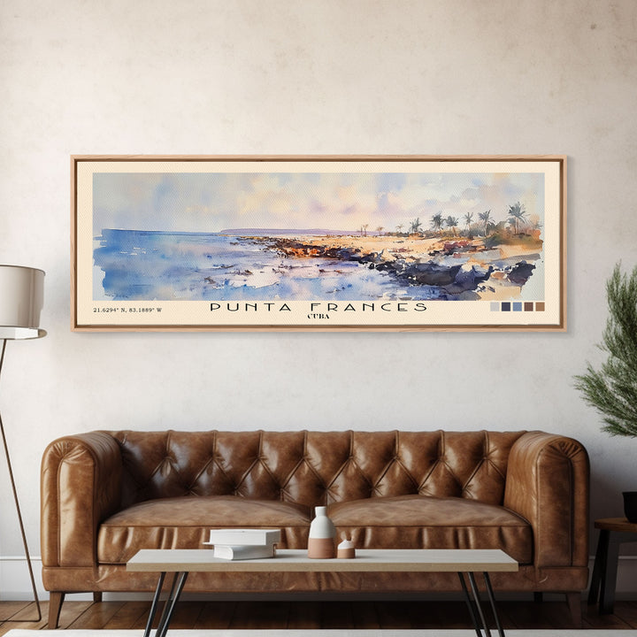 Punta Frances, Cuba Watercolor Print, Vacation Gift, Cuba Wall Art, Vacation Wall Art, Vacatation Memories, Beach Decor, Beach Or Lakehouse Art