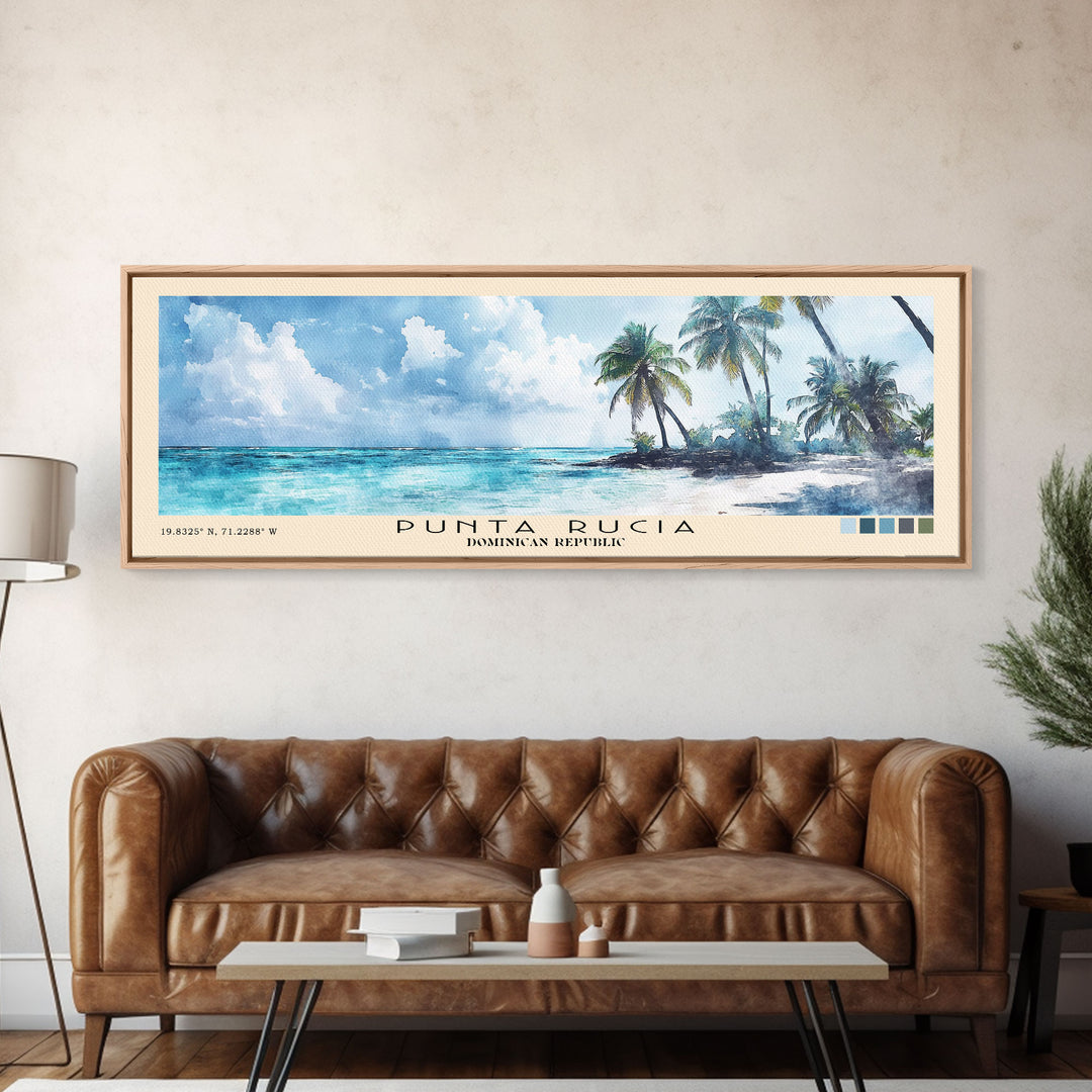 Punta Rucia, Dominican Republic Watercolor Print, Vacation Gift, Dominican Republic Wall Art, Beach Painting, Beach Decor, Beach Or Lakehouse Art
