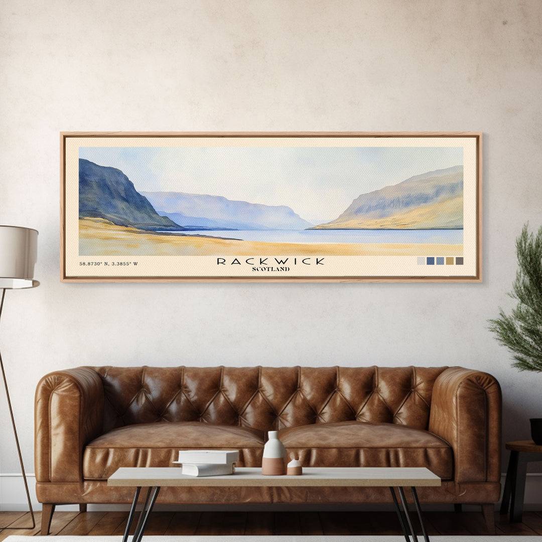 Rackwick, Scotland Watercolor Print, Vacation Gift, Scotland Wall Art, Vacation Wall Art, Vacatation Memories, Beach Decor, Beach Or Lakehouse Art