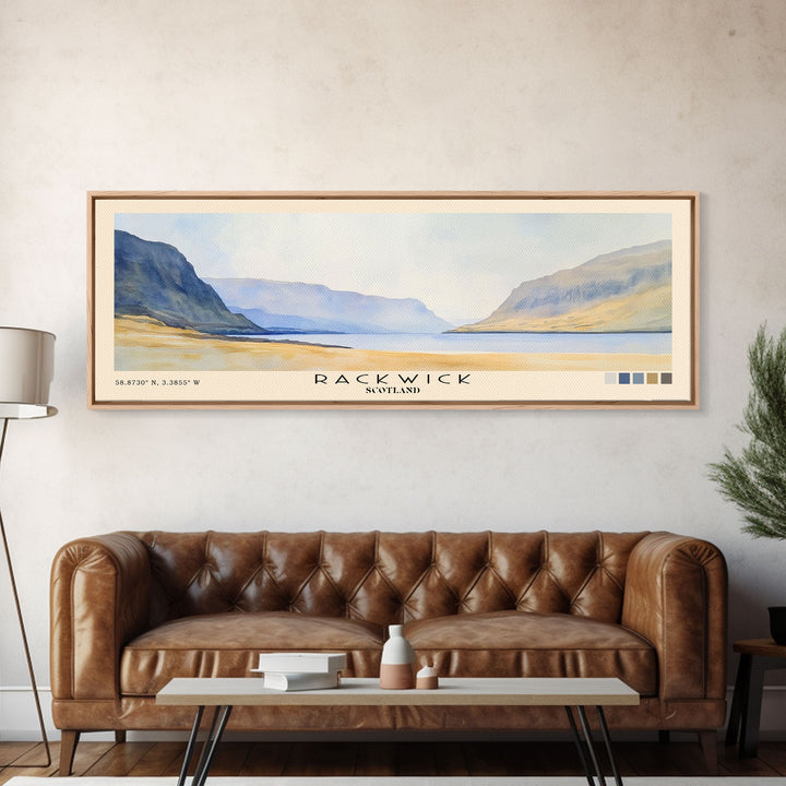Rackwick, Scotland Watercolor Print, Vacation Gift, Scotland Wall Art, Vacation Wall Art, Vacatation Memories, Beach Decor, Beach Or Lakehouse Art