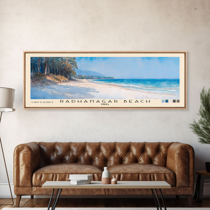 Radhanagar Beach, India Watercolor Print, Vacation Gift, India Wall Art, Beach Painting, Beach Decor, Beach Or Lakehouse Art