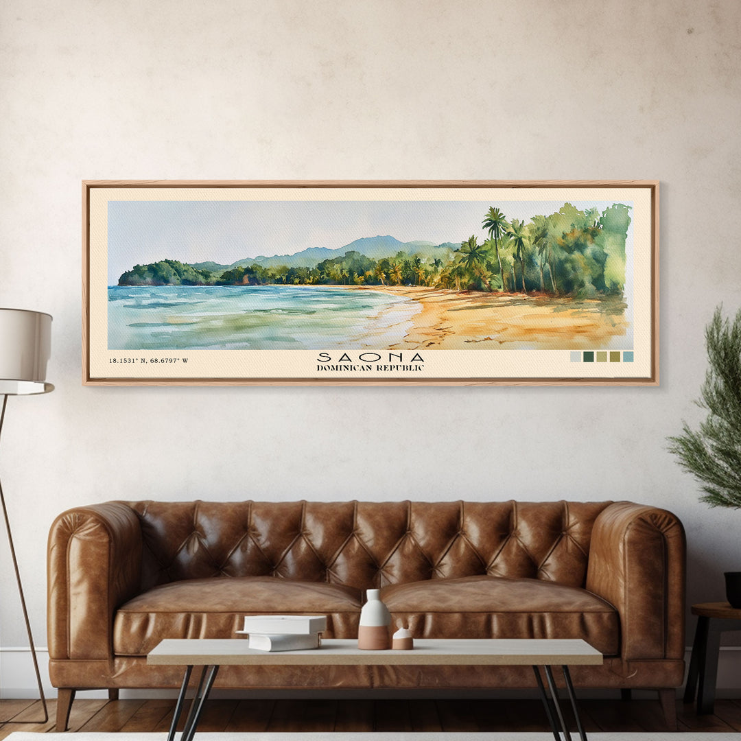 Saona, Dominican Republic Watercolor Print, Vacation Gift, Dominican Republic Wall Art, Vacation Wall Art, Vacatation Memories, Beach Decor, Beach Or Lakehouse Art