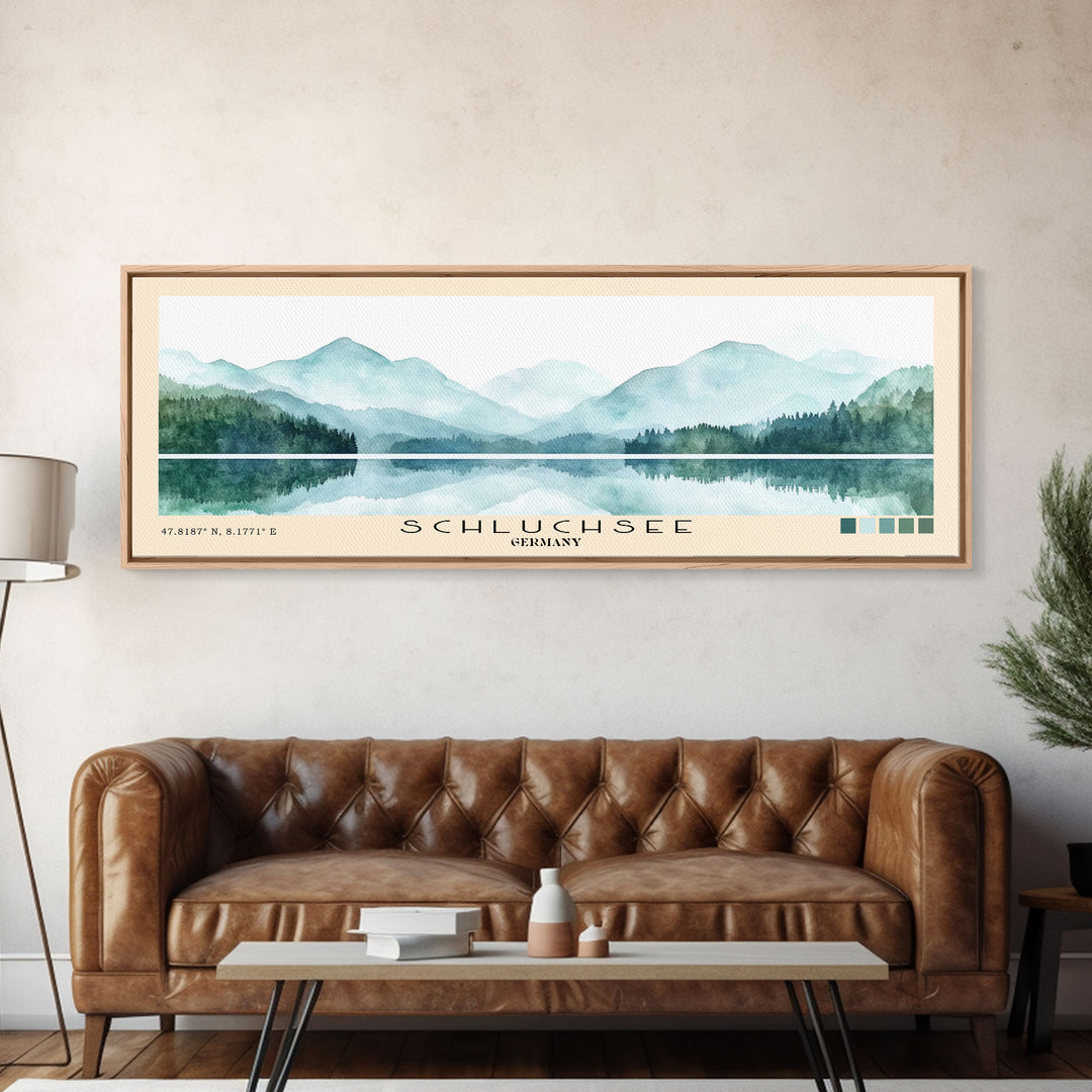 Schluchsee, Germany Watercolor Print, Vacation Gift, Germany Wall Art, Beach Painting, Beach Decor, Beach Or Lakehouse Art