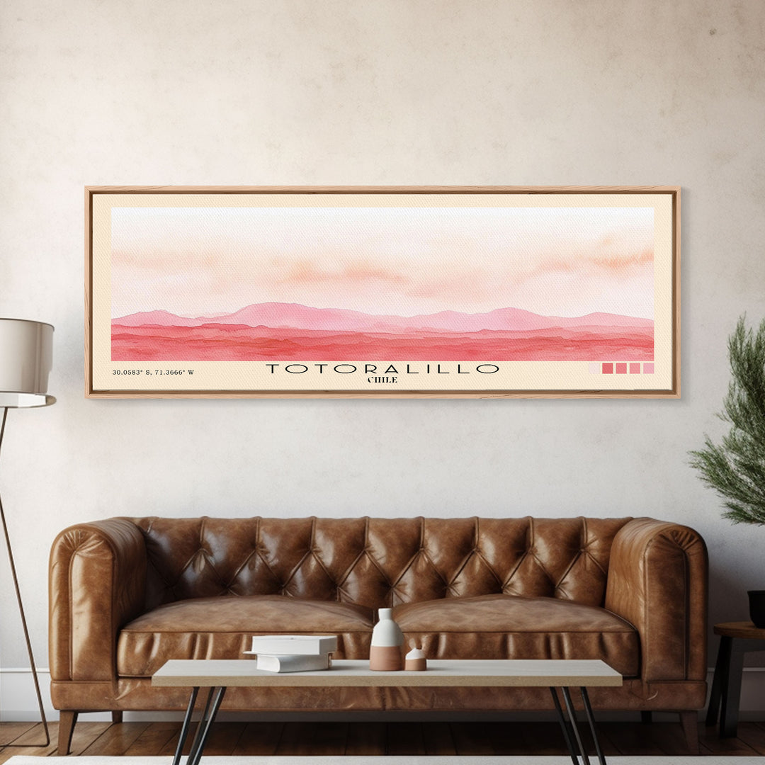 Totoralillo, Chile Watercolor Beach Print, Vacation Gift, Chile Wall Art, Beach Painting, Beach Decor, Beach Painting