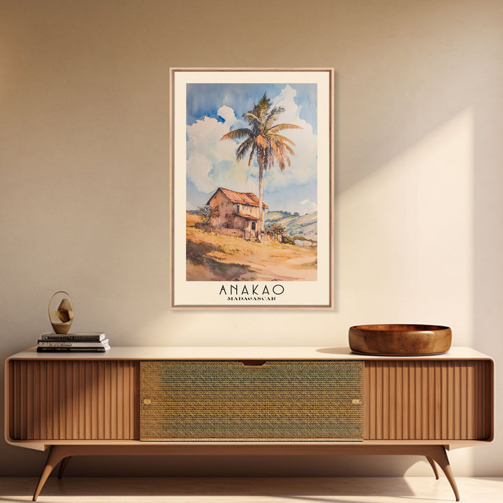 Anakao, Madagascar Watercolor Print, Vacation Gift, Madagascar Wall Art, Vacation Wall Art, Vacatation Memories, Beach Decor, Beach Or Lakehouse Art