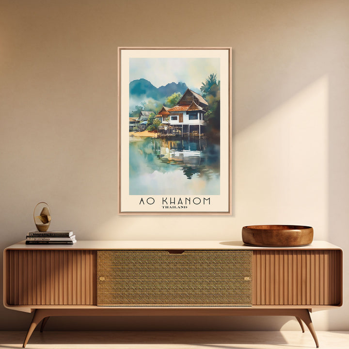 Ao Khanom, Thailand Watercolor Print, Vacation Gift, Thailand Wall Art, Vacation Wall Art, Vacatation Memories, Beach Decor, Beach Or Lakehouse Art