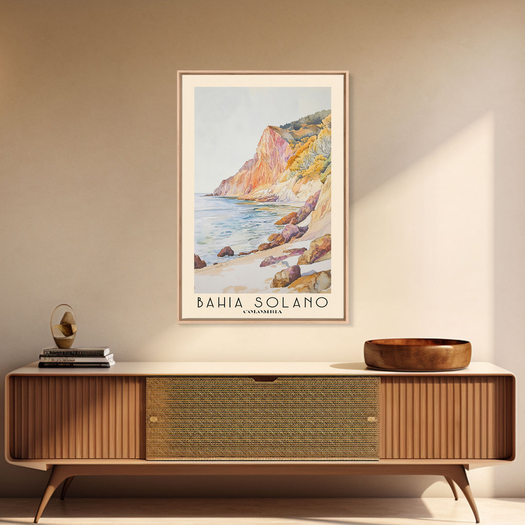 Bahia Solano, Colombia Watercolor Print, Vacation Gift, Colombia Wall Art, Beach Painting, Beach Decor, Beach Or Lakehouse Art