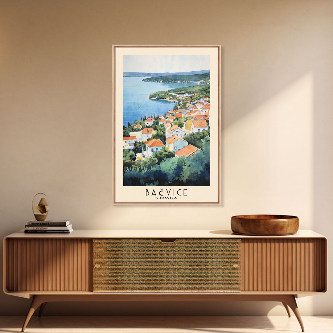 Bačvice, Croatia Watercolor Beach Print, Vacation Gift, Croatia Wall Art, Beach Painting, Beach Decor, Beach Painting