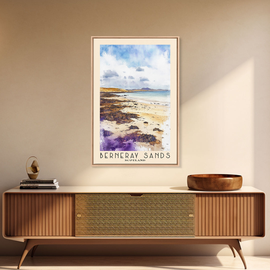 Berneray Sands, Scotland Watercolor Print, Vacation Gift, Scotland Wall Art, Vacation Wall Art, Vacatation Memories, Beach Decor, Beach Or Lakehouse Art