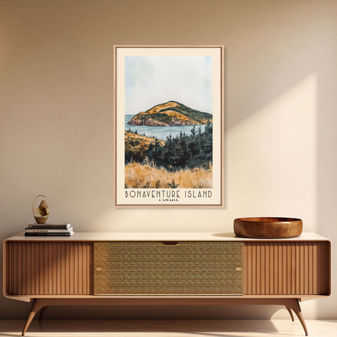 Bonaventure Island, Canada Watercolor Beach Print, Vacation Gift, Canada Wall Art, Beach Painting, Beach Decor, Beach Painting
