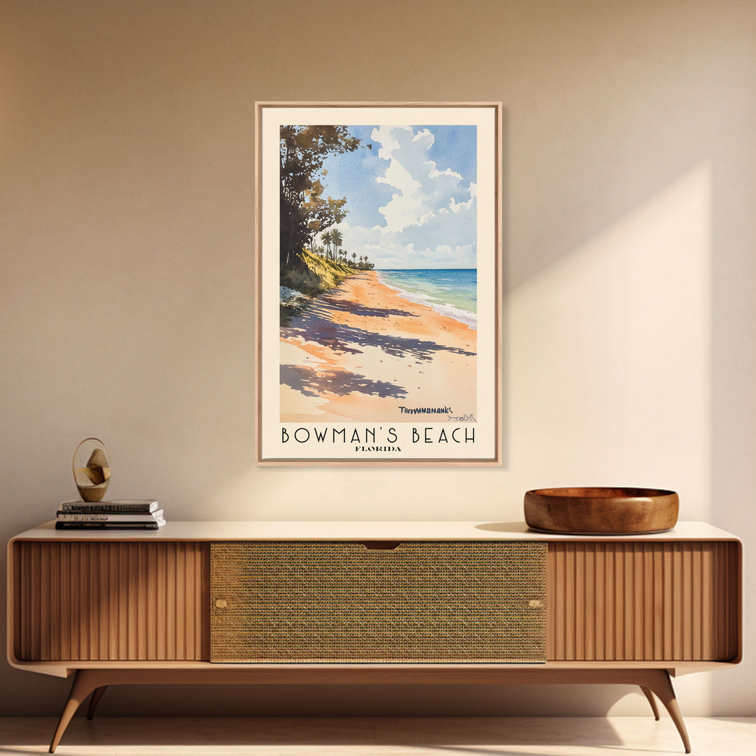 Bowman’s Beach, Florida Watercolor Print, Vacation Gift, Florida Wall Art, Vacation Wall Art, Vacatation Memories, Beach Decor, Beach Or Lakehouse Art