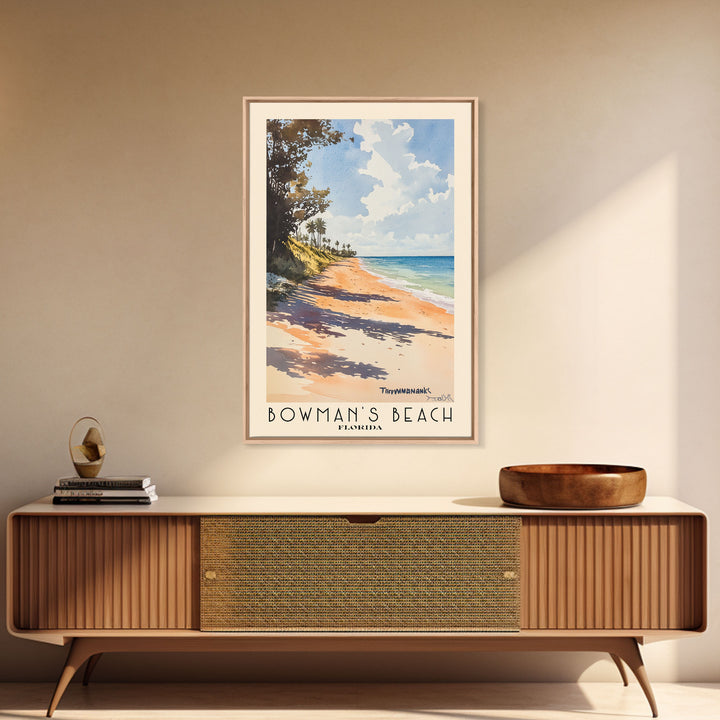 Bowman’s Beach, Florida Watercolor Print, Vacation Gift, Florida Wall Art, Vacation Wall Art, Vacatation Memories, Beach Decor, Beach Or Lakehouse Art