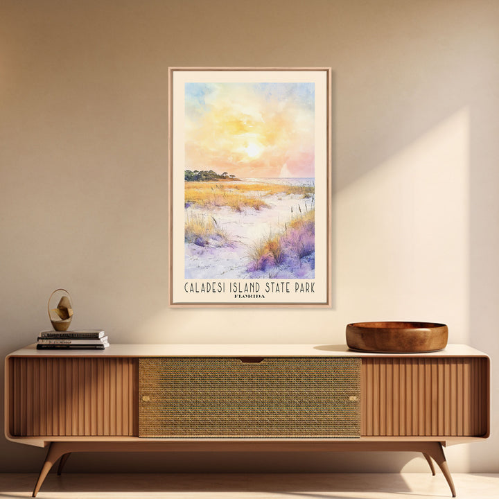 Caladesi Island State Park, Florida Watercolor Beach Print, Vacation Gift, Florida Wall Art, Beach Painting, Beach Decor, Beach Painting