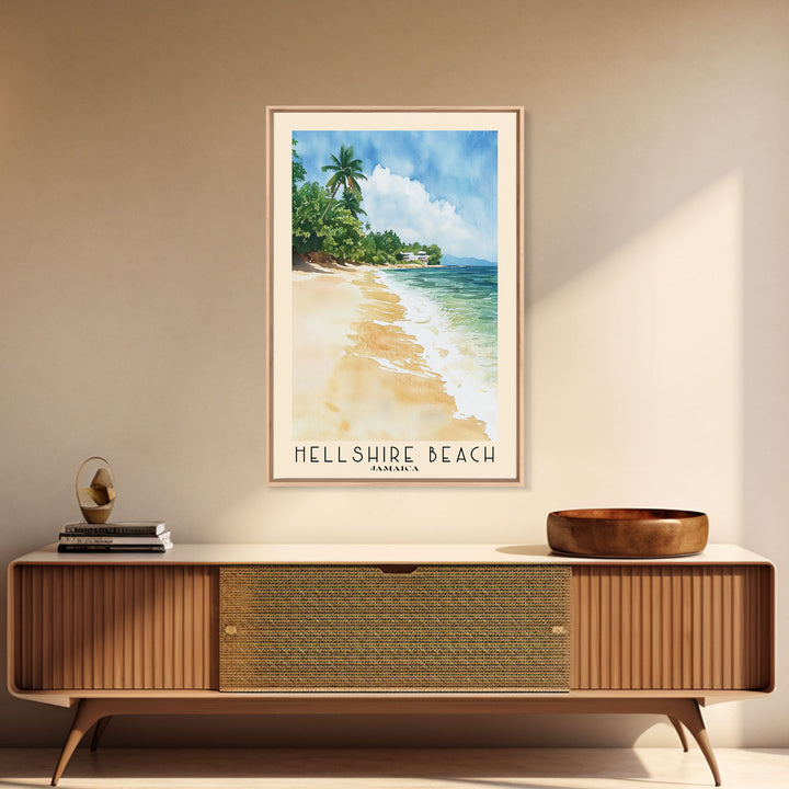 Hellshire Beach, Jamaica Watercolor Print, Vacation Gift, Jamaica Wall Art, Vacation Wall Art, Vacatation Memories, Beach Decor, Beach Or Lakehouse Art