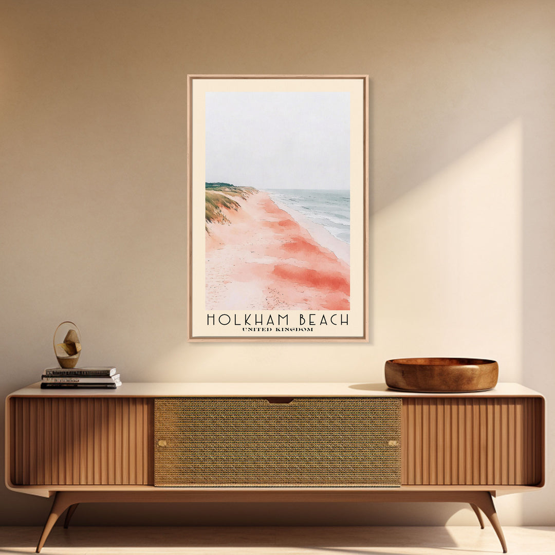 Holkham Beach, United Kingdom Watercolor Beach Print, Vacation Gift, United Kingdom Wall Art, Beach Painting, Beach Decor, Beach Painting