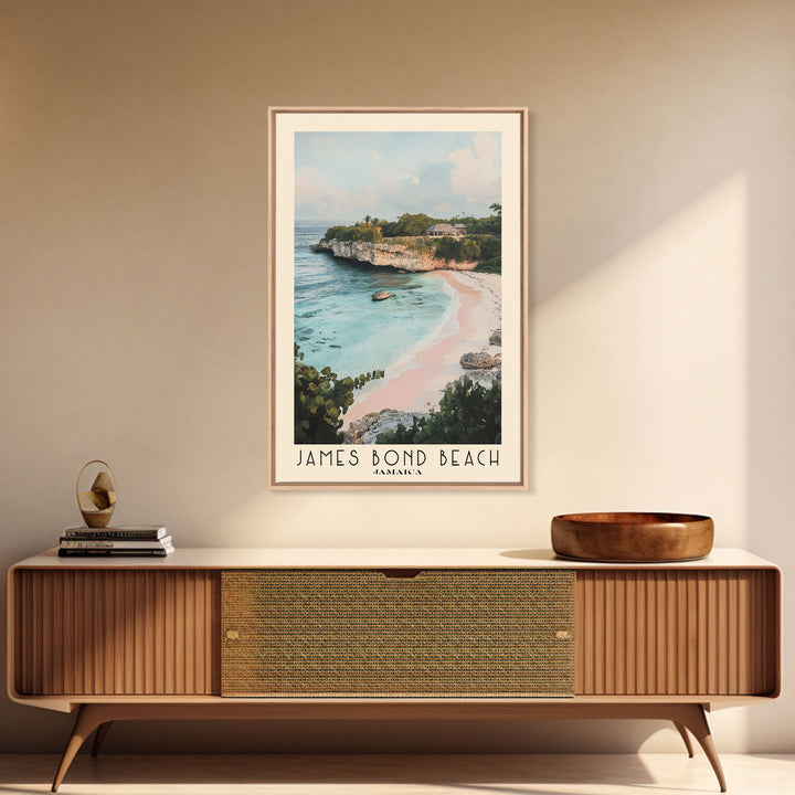 James Bond Beach, Jamaica Watercolor Print, Vacation Gift, Jamaica Wall Art, Vacation Wall Art, Vacatation Memories, Beach Decor, Beach Or Lakehouse Art