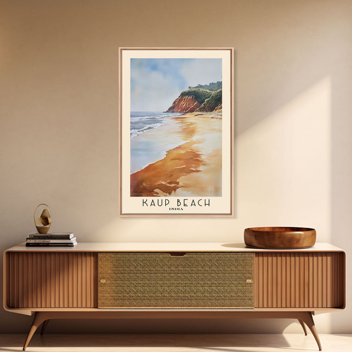 Kaup Beach, India Watercolor Print, Vacation Gift, India Wall Art, Beach Painting, Beach Decor, Beach Or Lakehouse Art