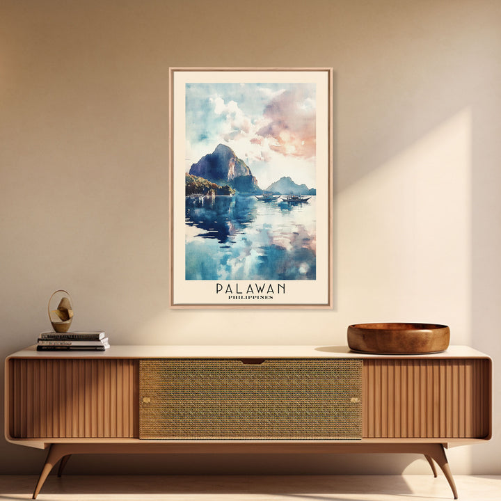Palawan, Philippines Watercolor Print, Vacation Gift, Philippines Wall Art, Vacation Wall Art, Vacatation Memories, Beach Decor, Beach Or Lakehouse Art