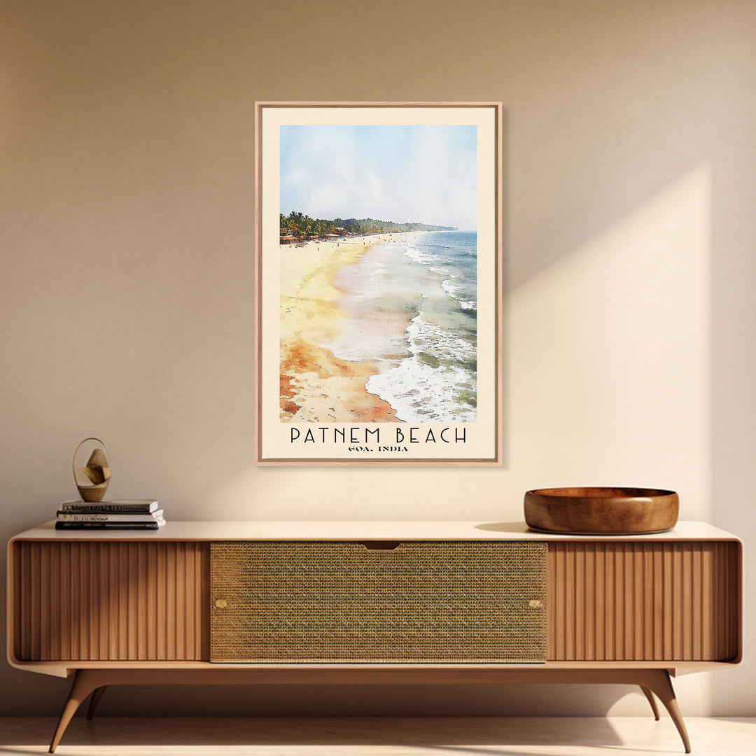 Patnem Beach, Goa, India Watercolor Print, Vacation Gift, Goa, India Wall Art, Vacation Wall Art, Vacatation Memories, Beach Decor, Beach Or Lakehouse Art