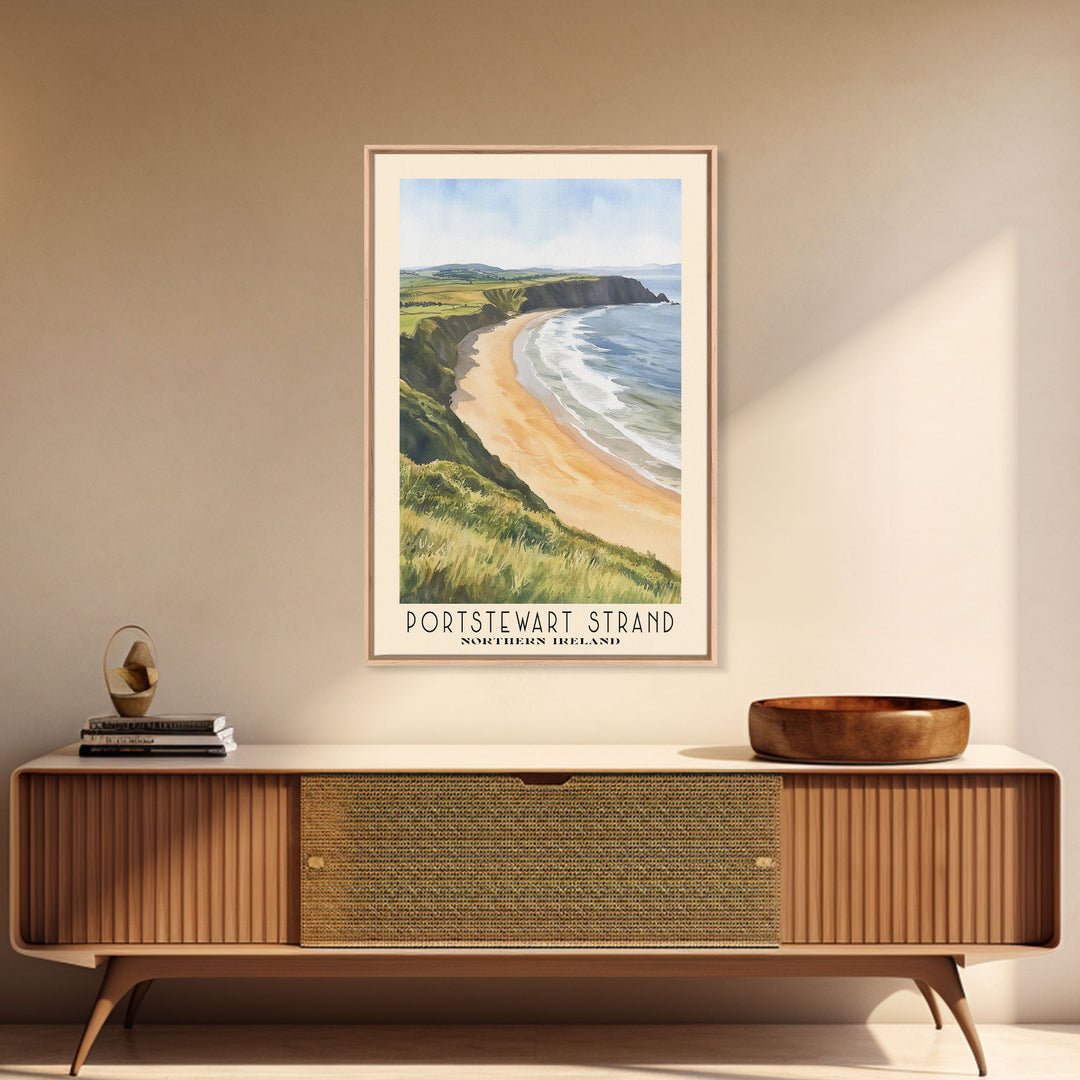 Portstewart Strand, Northern Ireland Watercolor Beach Print, Vacation Gift, Northern Ireland Wall Art, Beach Painting, Beach Decor, Beach Painting