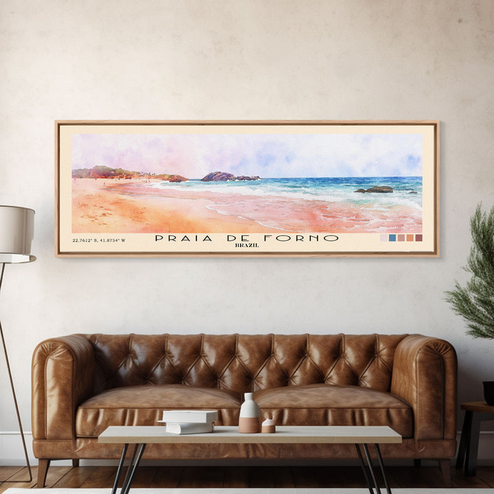 Praia de Forno, Brazil Watercolor Print, Vacation Gift, Brazil Wall Art, Vacation Wall Art, Vacatation Memories, Beach Decor, Beach Or Lakehouse Art