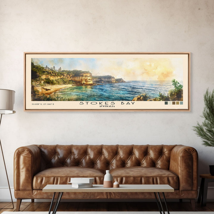 Stokes Bay, Australia Watercolor Print, Vacation Gift, Australia Wall Art, Beach Painting, Beach Decor, Beach Or Lakehouse Art