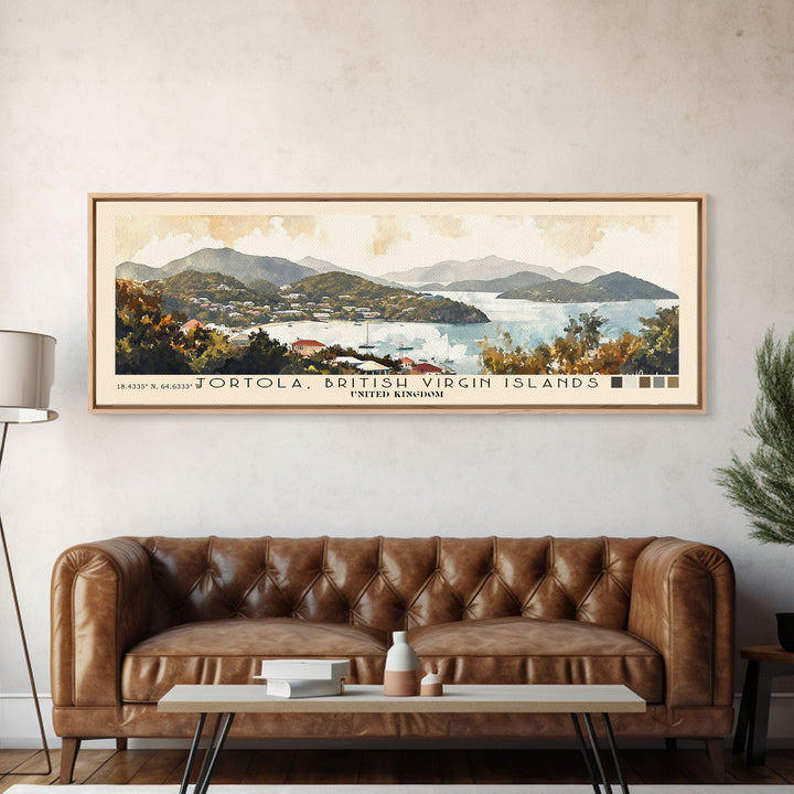 Tortola, British Virgin Islands , United Kingdom Watercolor Print, Vacation Gift, United Kingdom Wall Art, Beach Painting, Beach Decor, Beach Or Lakehouse Art