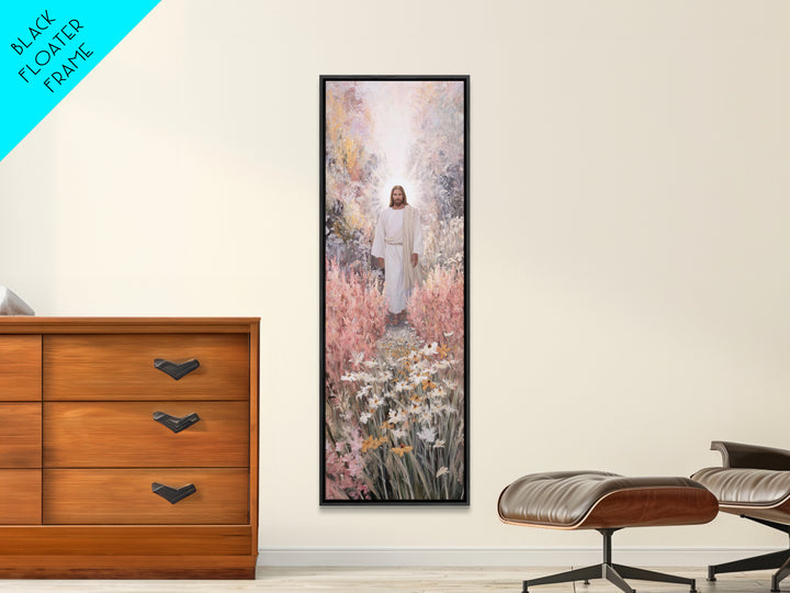 Radiant Dawn | Framed Canvas Print | Tall Skinny Art Print | Christian Wall Art | Jesus Painting | Christian Art Canvas | Christian Decor