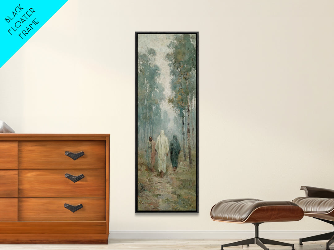 Forest Of Calling | Framed Canvas Print | Tall Narrow Wall Art | Christian Wall Art | Christian Art Canvas | Jesus Painting | Christian Dec