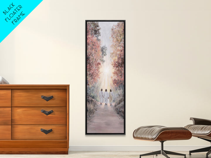 Light Of The Way – Framed Canvas Print – Christian Wall Art – Christian Painting – Christian Art Canvas – Tall Skinny Art Print – Christmas