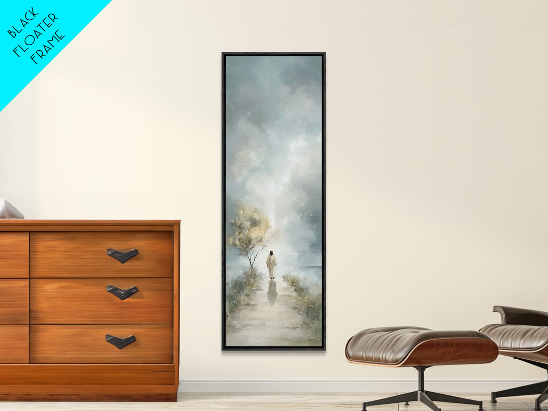 Light Of Promise – Framed Canvas Print – Christian Art Canvas – Tall Narrow Wall Art – Vintage Christian Art – Jesus Painting – Christmas A